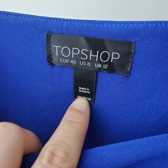 Topshop Royal Blue Cutout Dress - Picture 3 of 5